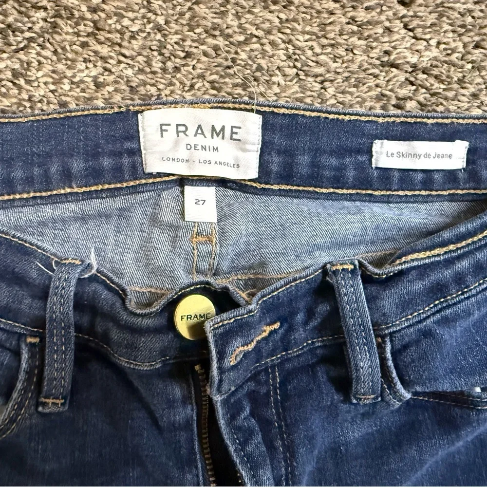 Frame Denim Blue Skinny Jeans Classic Style - Picture 3 of 6